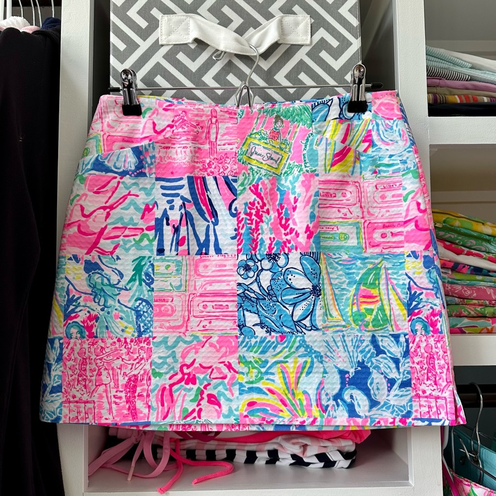 EUC Lilly Pulitzer Marigold Skort in Summer Remix Patch